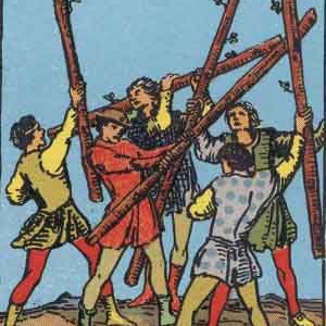 5 of Wands Tarot Card Meaning
